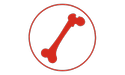 red generic bone icon