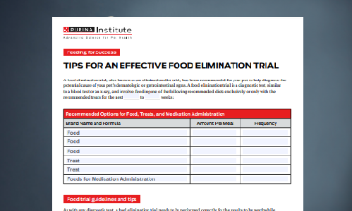 Tips for effective food elimination trial Handout page