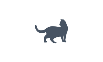 ícone de gato azul-marinho