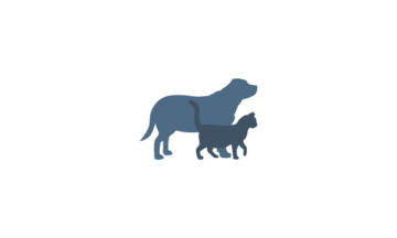 ícone de cão e gato com excesso de peso