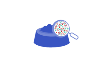 ícone de recipiente de ração azul